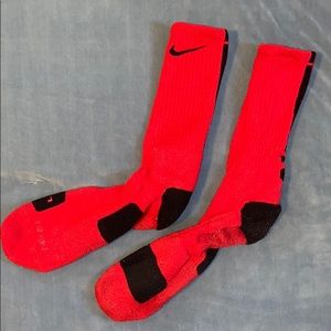 Red, Nike elite socks, Dri-fit
